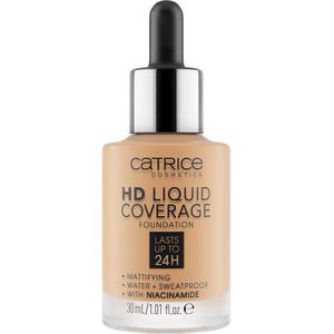 Catrice HD Liquid Coverage Foundation 24H matte foundation voor gezicht 035 Natural Beige 30ml