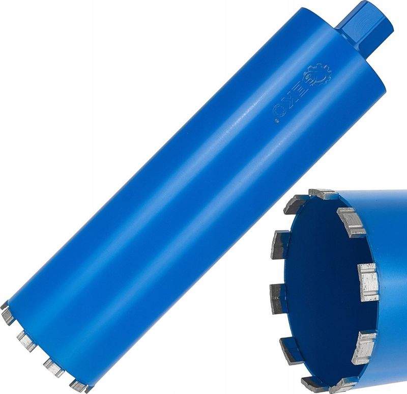 Geko boor diamentowe koronowe voor wiertnicy na sucho en mokro 122x10x450mm 10T 1.1/4 inch (5)