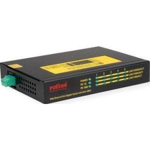ROLINE Switch industrieel schakelaar gigabitowy , 5x RJ-45 + 1x SFP