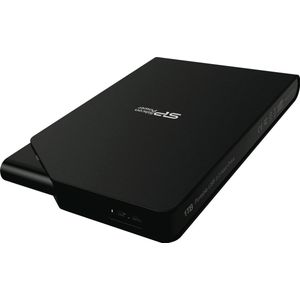 Silicon Power SP020TBPHDS03S3K Stream S03 draagbaar HDD, 2 TB, USB 3.2 Gen 1, zwart