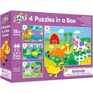 Galt 4 Puzzles In A Box - dieren