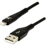Logo Kabel USB USB-A - Lightning 2 m zwart