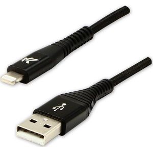 Logo Kabel USB USB-A - Lightning 2 m zwart
