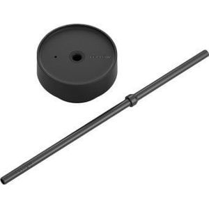 FELLOW - Carter Cold Lid + Straw - zwart deksel van słomką voor kubka