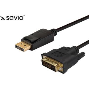 Savio CL-106 Cable displayPort to DVI 1,8m
