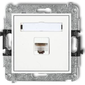 Karlik MINI Gniazdo computer enkel 1xRJ45 kat. 5e ekranowane 8-stykowy wit MGK-1e