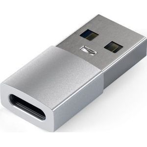 SATECHI Aluminium Adapter USB-A/ USB-C (zilver)