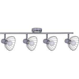 Activejet GIZEL viervoudige plafondlamp strip chroom E14 wandlamp voor woonkamer