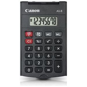 Canon AS-8 calculator Pocket Rekenmachine met display Grijs