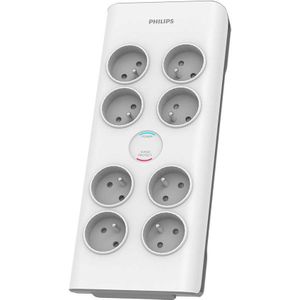 Philips - SPN7080WA/60 - Stekkerdoos - Zwart - 8 AC-uitgangen - 2 meter kabel