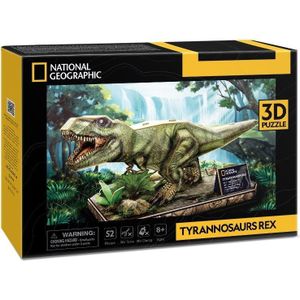 National Geographic Houten 3D Puzzel Tyrannosaurus Rex (52 Stukjes)