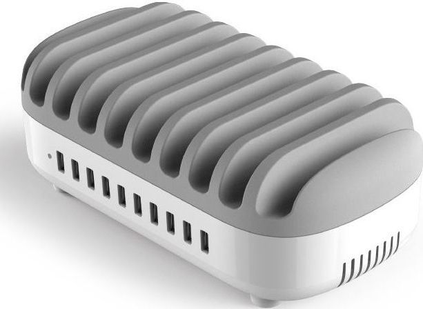 Compulocks 10PUSBDKS-UK organizer voor laadstation Vrijstaand Grijs, Wit