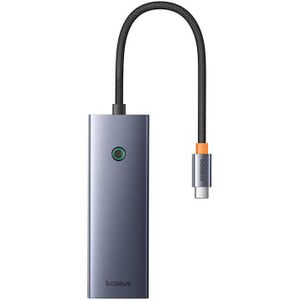 Baseus Hub 7in1 UltraJoy, USB-C - HDMI, 3xUSB 3.0, PD, SD/TF (grijs)