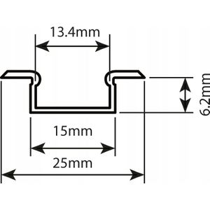 Prescot rol LED profil LED MICRO-K-ALU-MLC-1M 1m mleczny inbouw anodowany COM