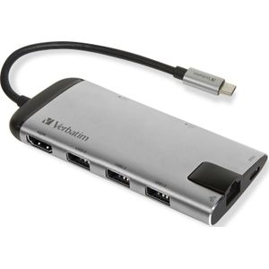 Verbatim USB-C-multipoort-hub USB 3.0 | HDMI | Gigabit-ethernet | SD/microSD
