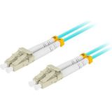Lanberg Fiber optic patch cord Mm Lc/Upc-Lc/Upc Duplex 3.0mm 5m Aqua
