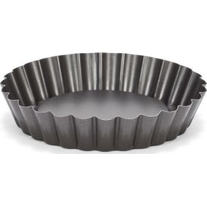 Patisse taartvorm 10 x 2 cm staal antraciet