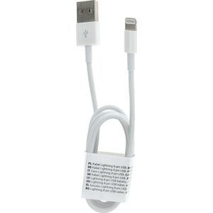 Partner Tele.com Kabel USB Kabel USB voor iPhone Lightning 8-pin 1 metr wit C601