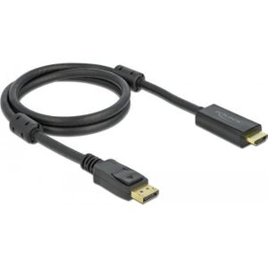 Delock DisplayPort 1.2 > HDMI Kabel 4K 60Hz 1,0m aktiv