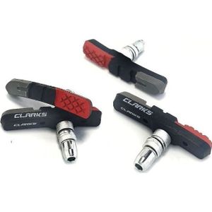 Brake blocks CLARK'S CPS301 MTB (V-brake) rood-zwart-grijs 72mm