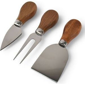 Salt & Pepper S&P Kaasmessenset 3-Delig Hout Fromage Zilver