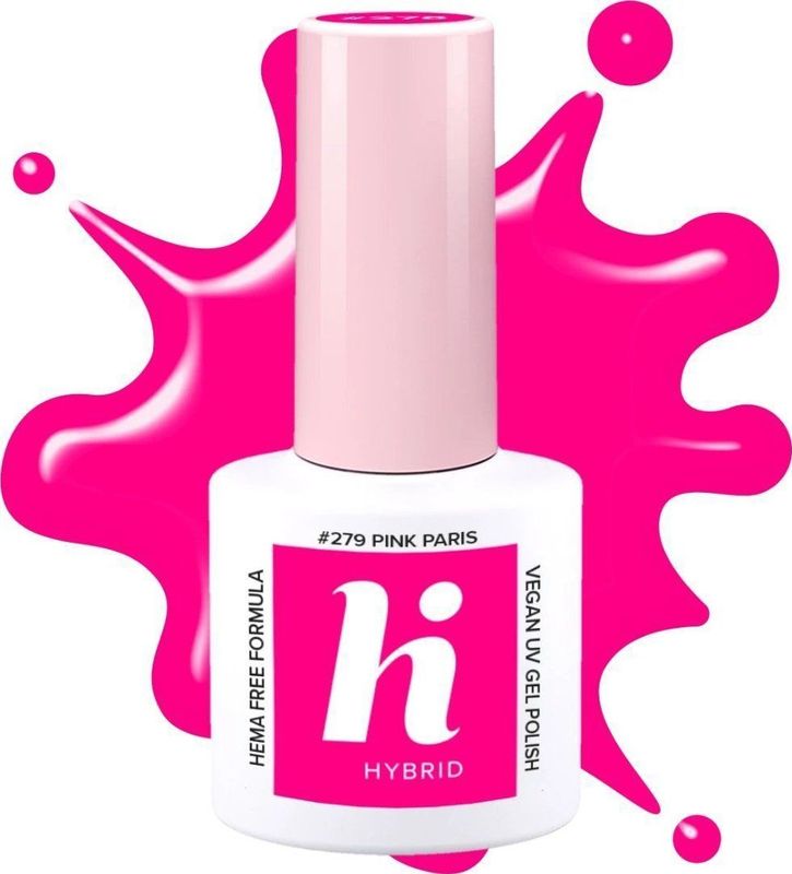 Hi Hybrid HEMA Free lak hybride Neon #279 roze Paris 5ml
