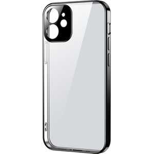 Joyroom New Beauty Series ultra cienkie transparant etui met metaliczną ramką voor iPhone 12 mini zwart (JR-BP741)