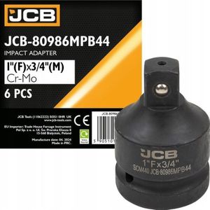 JCB Adapter slagmoersleutel 1 inch(F) x 3/4 inch(M) (wzmocniony staal SCM440)
