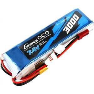 Gens Ace batterij 3000mAh 7.4V 1C 2S1P LiPo