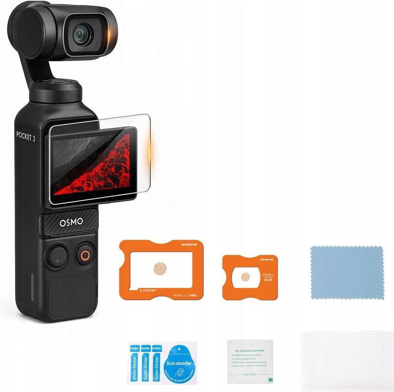 SunnyLife Osłona glas Na Ekran + objectief Powłoki Ar voor videocamera Dji Osmo Pocket 3 / Op3-bhm992