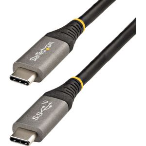 StarTech 1m USB C Kabel, 10Gbps, USB-IF Gecertificeerde USB-C Kabel, USB 3.1/3.2 Gen 2 Type-C Kabel, 100W (5A) Power Delivery Charging, DP Alt Mode, USB C naar C Kabel, Charge & Sync