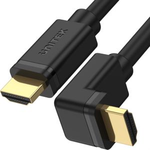 UNITEK Y-C1002 HDMI 2.0, 90° 4K60HZ,2M-kabel Zwart
