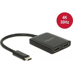 Delock USB Type-C Splitter 2x HDMI out 4K