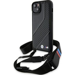 BMW Etui BMHCP15M23PSCCK Apple iPhone 15 Plus / 14 Plus hardcase M Edition Carbon Stripe & Strap zwart/zwart