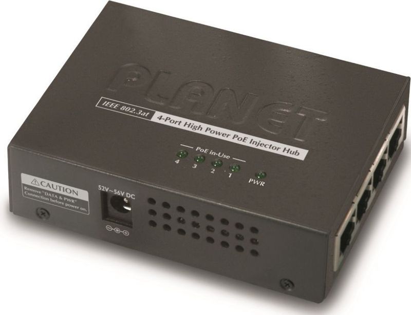 PLANET PLANET 4-Port PoE Injector Hub - 120 W