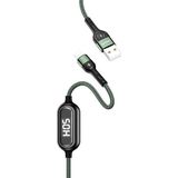 USAMS Kabel USB USB-A - Lightning 1.2 m zwart (63801-uniw)