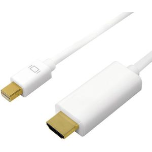 LogiLink - Mini DisplayPort to HDMI, 4K, wit, 2m