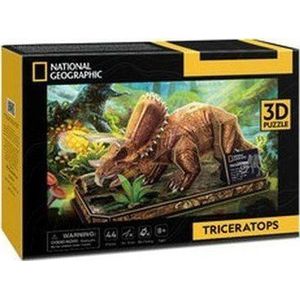 National Geographic Houten 3D Puzzel Triceratops (44 Stukjes)