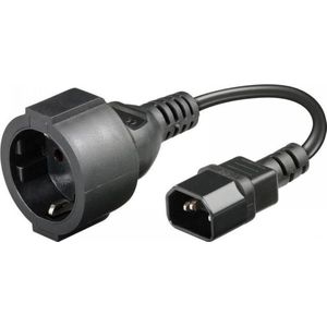 Manhattan Kabel zasilający / adapter Manhattan C14/Schuko F 0,23m zwart