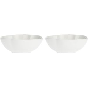 LA PORCELLANA BIANCA Set of 2 Large Round Bowls Villadeifiori - wit, 23 cm