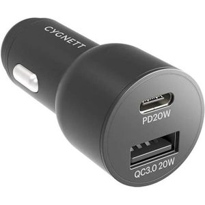 CYGNETT auto charger USB, USB-C 20W (zwart)
