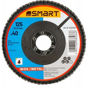 SMART lamellenschijf RVS/ metal 125mm gr 40