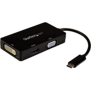 StarTech USB-C multiport adapter 4K 30 Hz 3-in-1 USB C naar HDMI, DVI of VGA