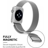 Crong Milano Steel - band van RVS Apple Watch 42/44 mm (zwart)