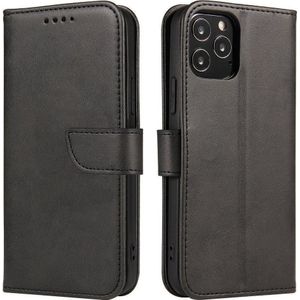 Hurtel Magnet Case elegancki tas etui hoes met klapką en functie podstawki Honor Magic3 zwart