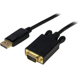 StarTech 1,8 m DisplayPort naar VGA adapter converter kabel DP naar VGA 1920x1200 zwart