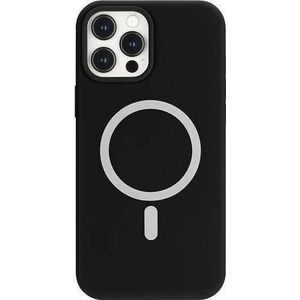 Mercury MagSafe Silicone iPhone 12 Pro Max 6.7 inch zwart/zwart