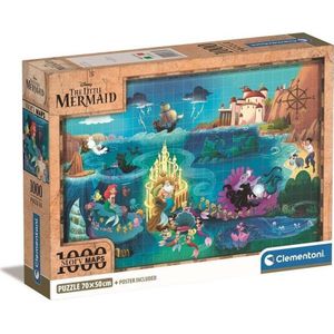 Clementoni puzzel 1000 elements Compact Disney Maps Little Mermaid