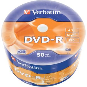 Verbatim DVD-R matzilver 50PK Wrap spindle