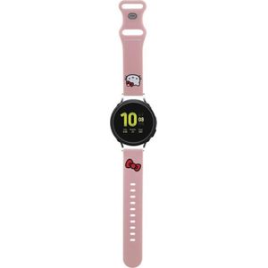 Hello Kitty Hello Kitty band universeel HKUWMSCHBLP Silicone Kitty Head roze/roze strap 20mm